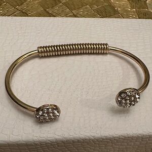 Elegant Gold-Tone Bracelet with Crystal Accents